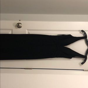 Black long evening dress